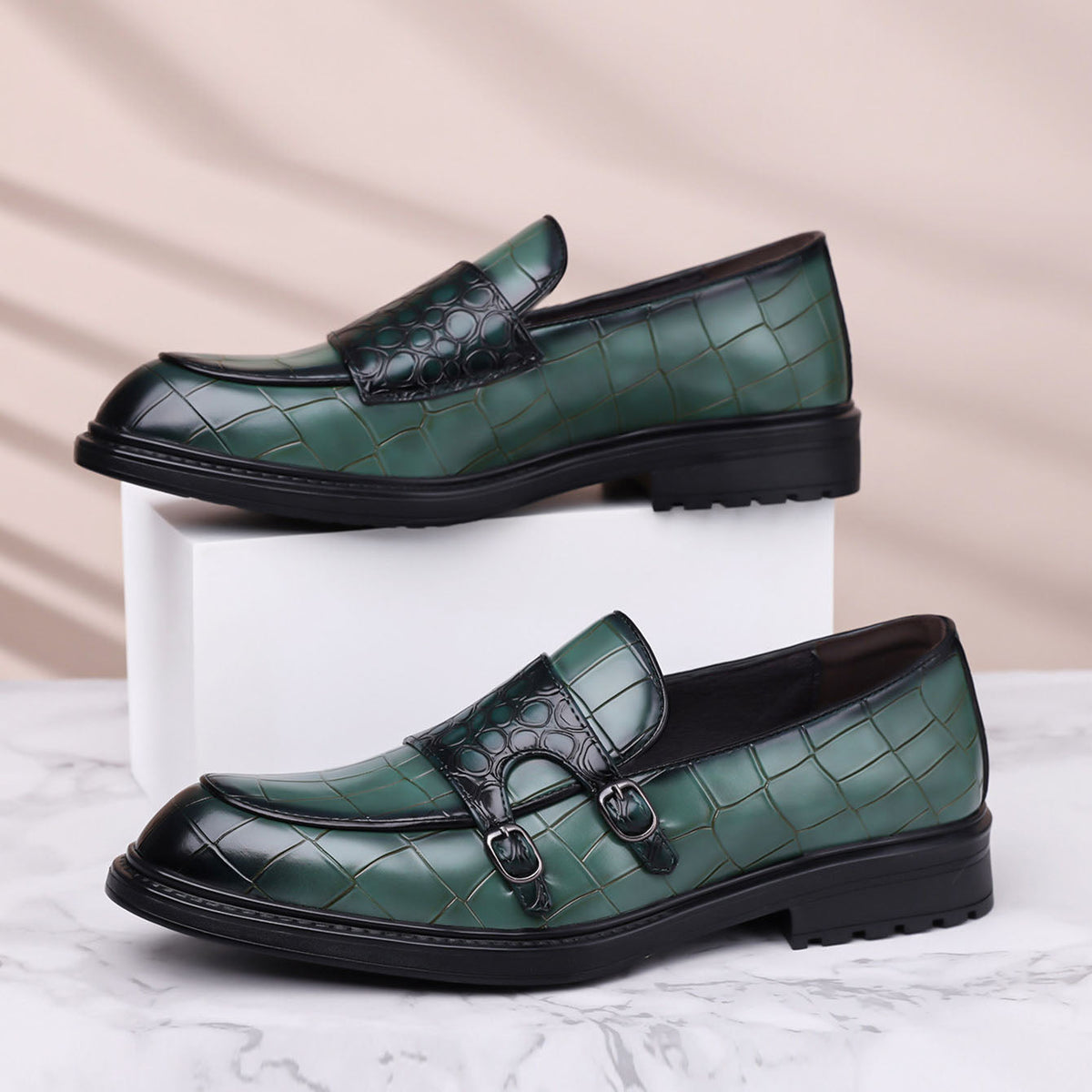 Orazio Leather Monk Loafers