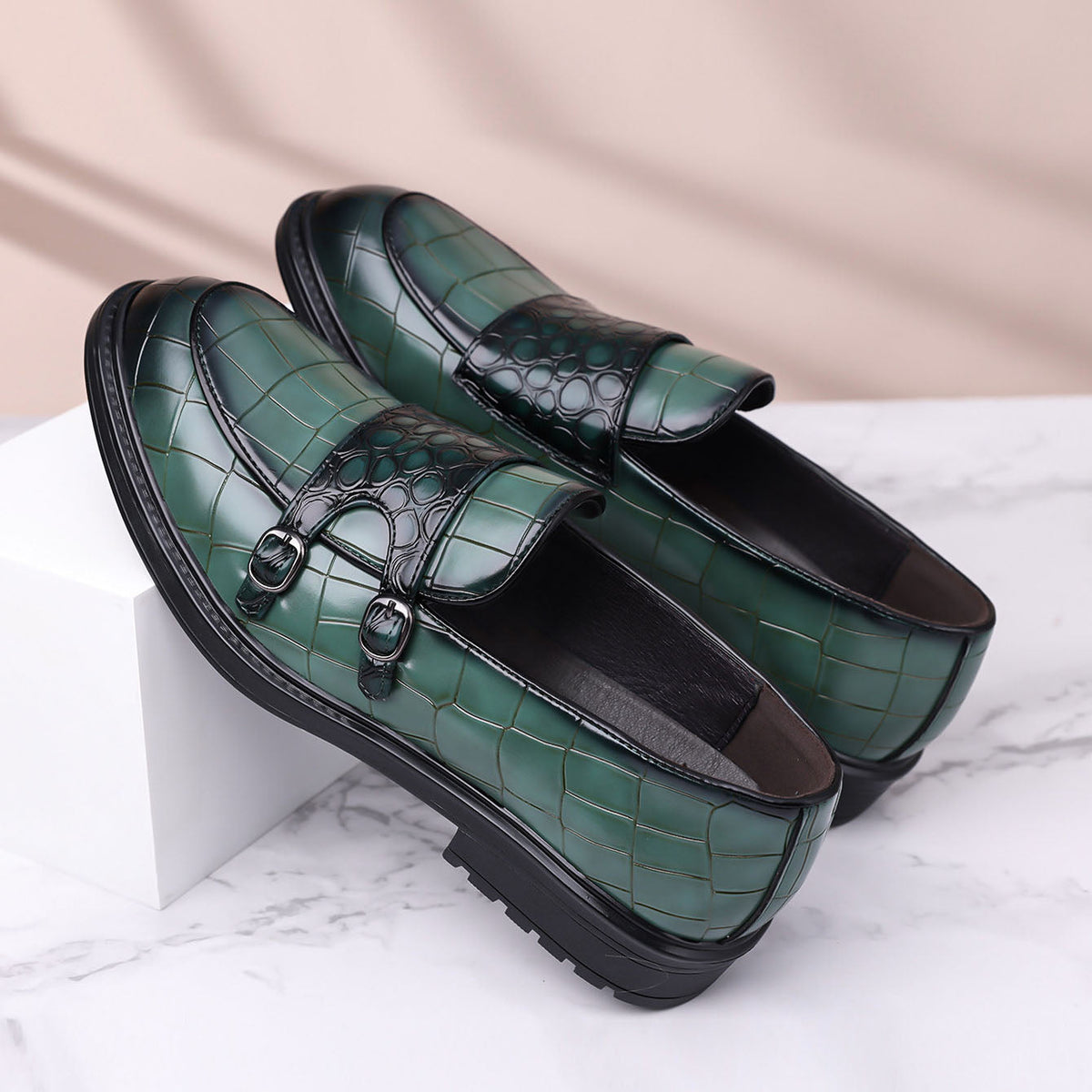 Orazio Leather Monk Loafers