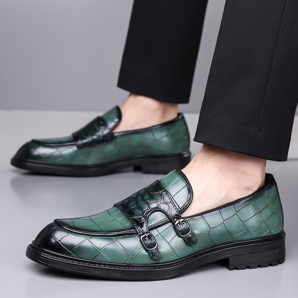 Orazio Leather Monk Loafers