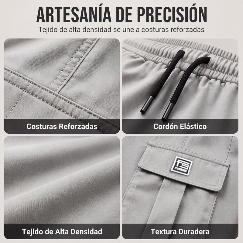 Pantalón Cargo Holgado para Hombre con Cordón