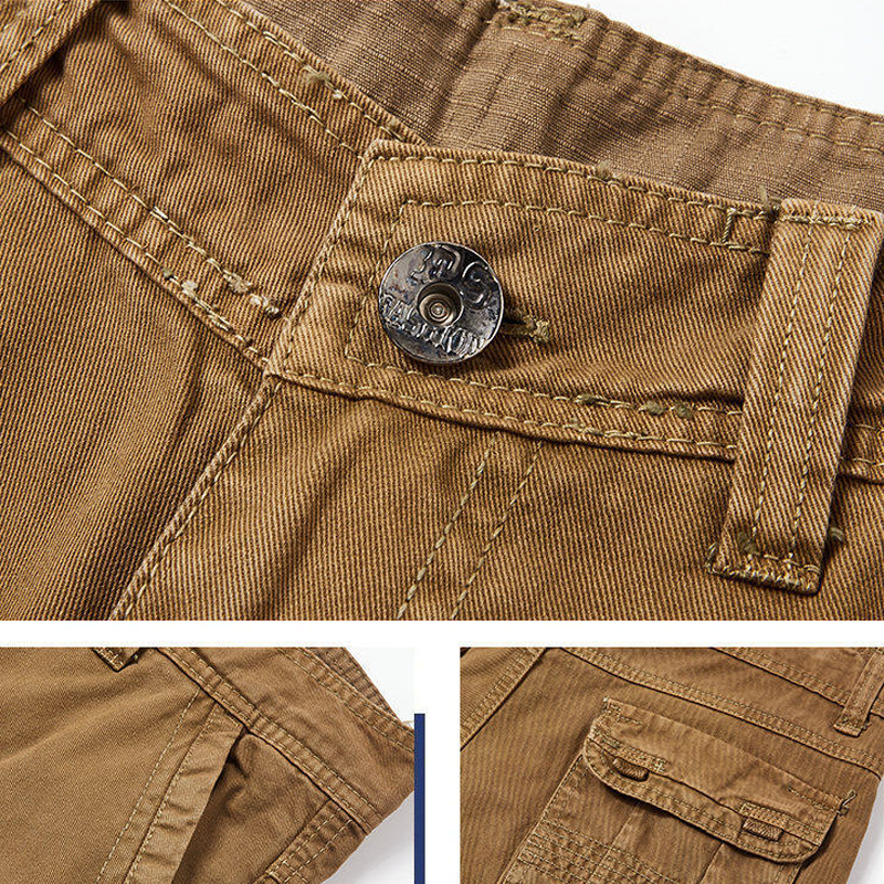 Pantalón Cargo Táctico para Hombre de Algodón Multibolsillos