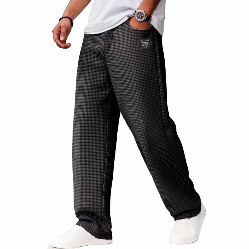 Pantalón Holgado de Punto Waffle para Hombre
