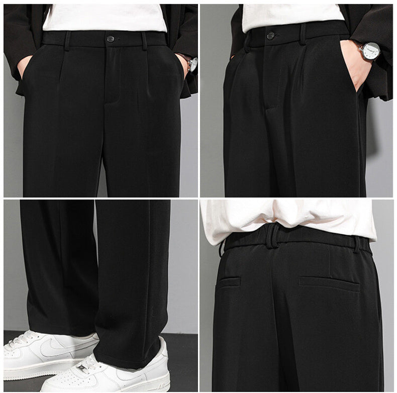 Pantalón de Pierna Amplia para Hombre con Cordón