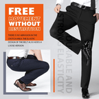 Pantalón de Vestir Elástico para Hombre Corte Clásico