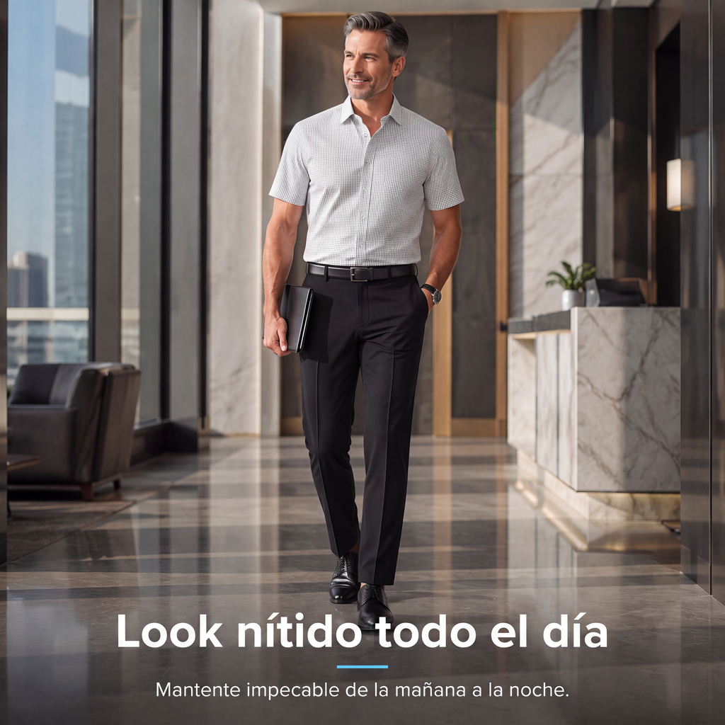 Pantalón de Vestir de Seda Fría para Hombre