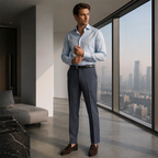 Pantalón de Vestir de Seda Fría para Hombre