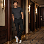 Pantalón de Vestir de Seda Fría para Hombre