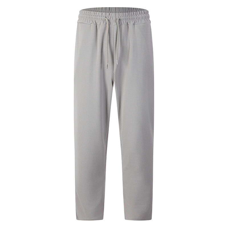 Pantalón Waffle para Hombre con Cordón Pierna Recta