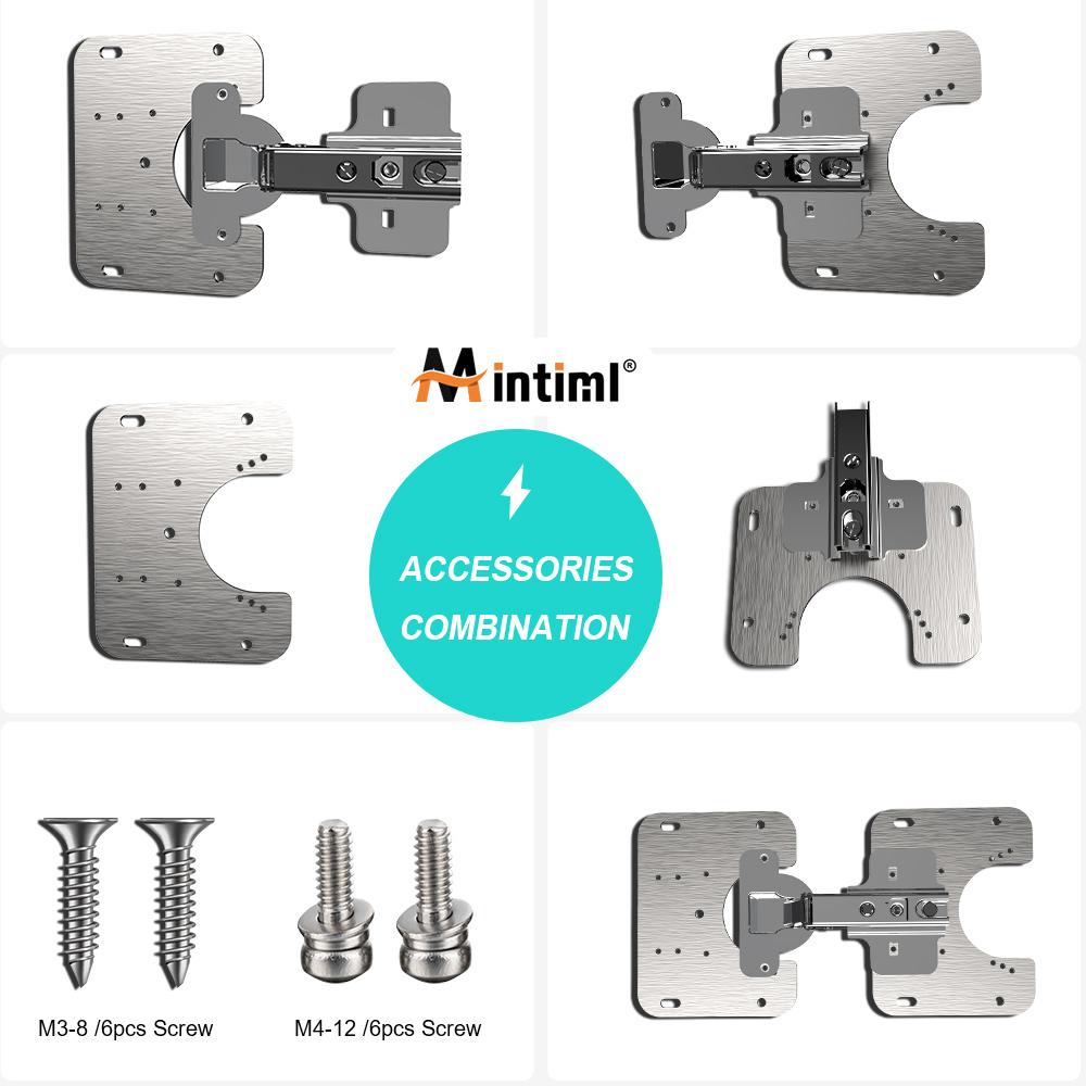 Placa para Reparar Bisagras de Gabinete de Acero Inoxidable