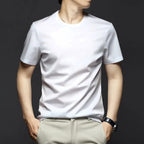 Playera Cuello Redondo de Algodón Mercerizado para Hombre