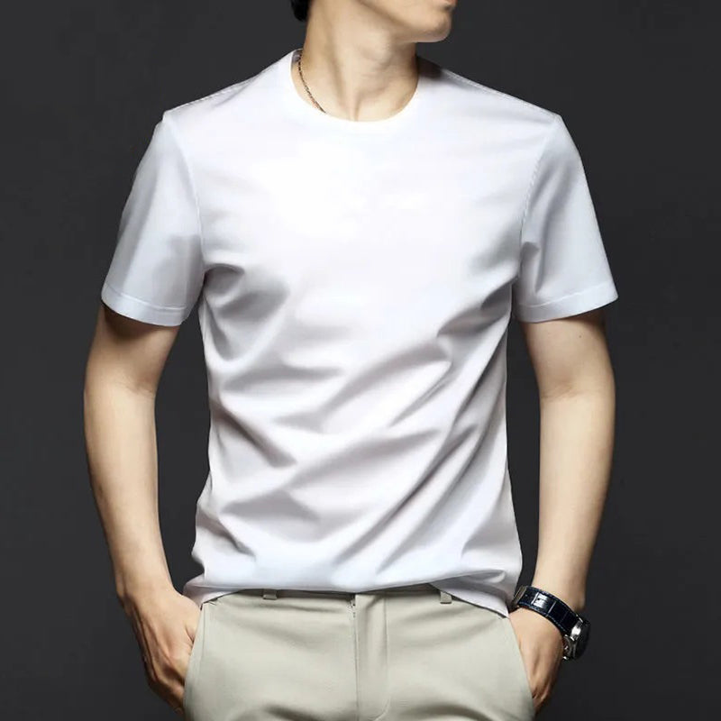 Playera Cuello Redondo de Algodón Mercerizado para Hombre