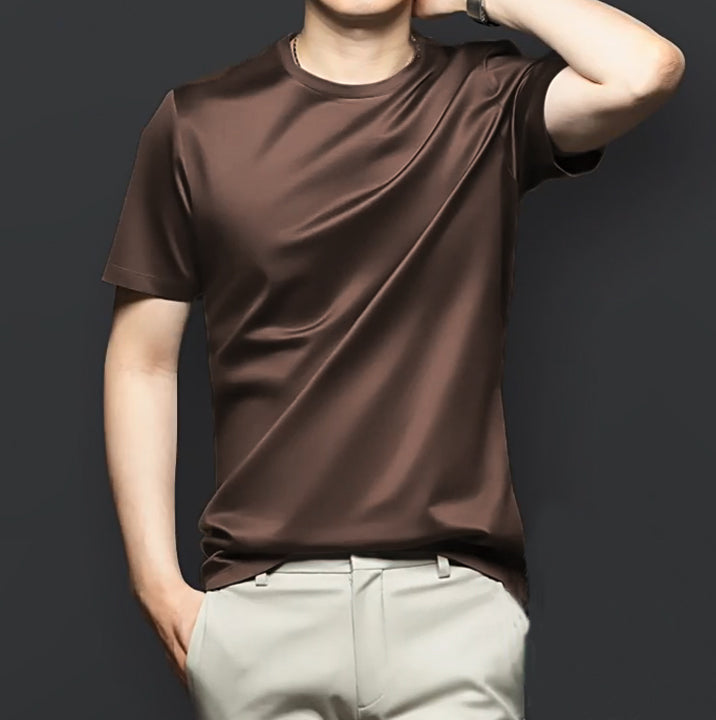 Playera Cuello Redondo de Algodón Mercerizado para Hombre