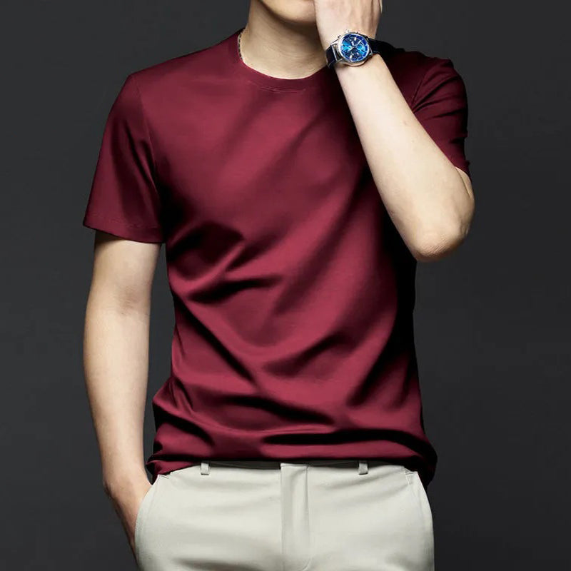 Playera Cuello Redondo de Algodón Mercerizado para Hombre