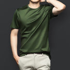Playera Cuello Redondo de Algodón Mercerizado para Hombre
