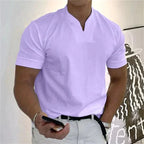 Playera Cuello V Holgada para Hombre Manga Corta