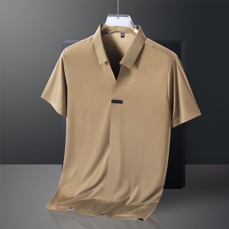 Playera Cuello V de Seda Fría para Hombre
