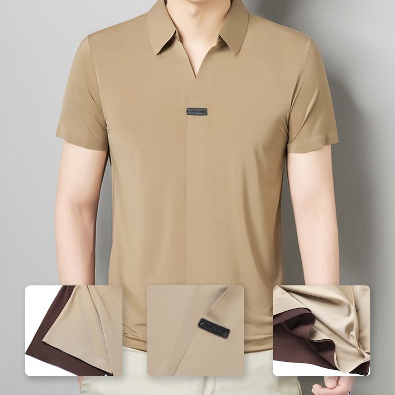 Playera Cuello V de Seda Fría para Hombre