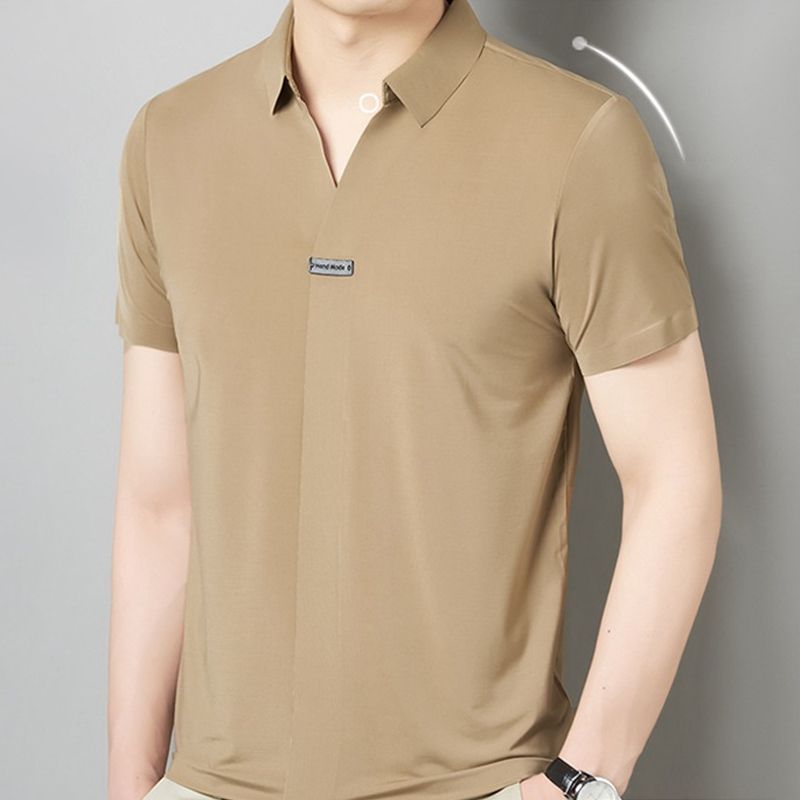 Playera Cuello V de Seda Fría para Hombre