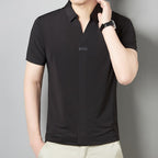 Playera Cuello V de Seda Fría para Hombre