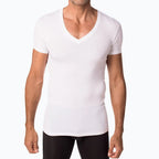 Playera Cuello V Slim Fit para Hombre con Collar de Regalo