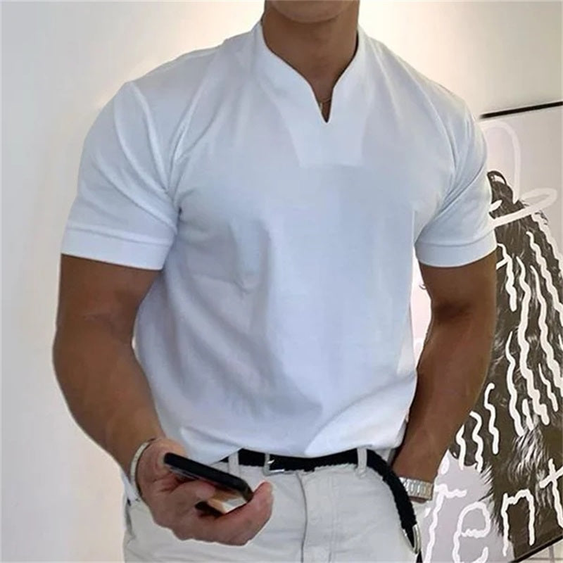Playera Deportiva Cuello V para Hombre