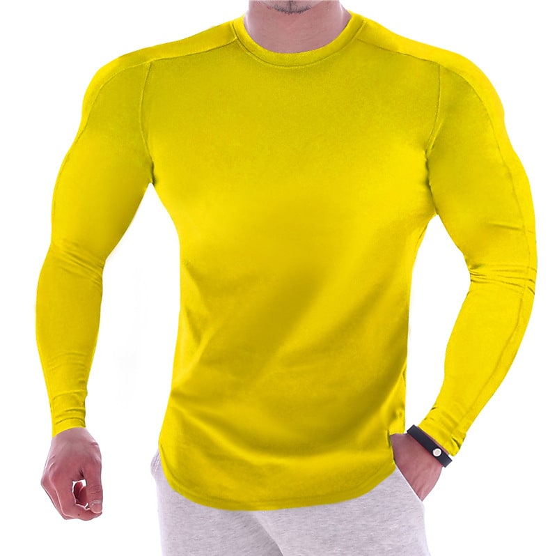 Playera Deportiva Manga Larga Slim Fit para Hombre