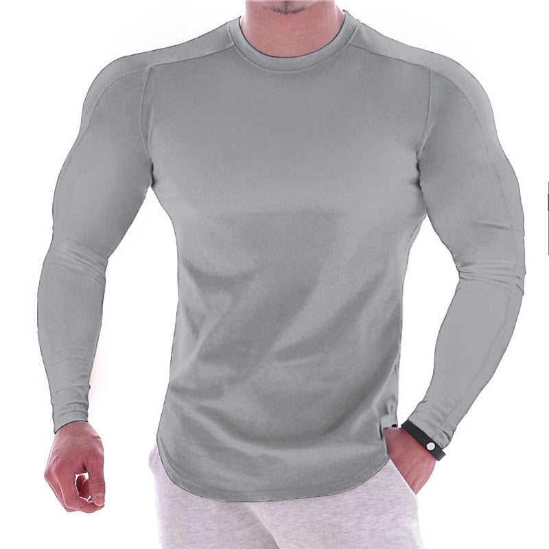 Playera Deportiva Manga Larga Slim Fit para Hombre