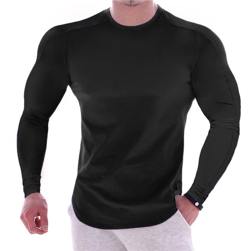Playera Deportiva Manga Larga Slim Fit para Hombre