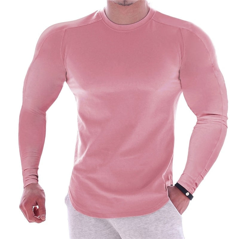 Playera Deportiva Manga Larga Slim Fit para Hombre