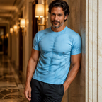 Playera con Estampado 3D de Músculos para Hombre