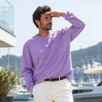 Playera Manga Larga Holgada para Hombre con Bolsillo