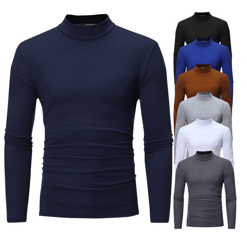 Playera Térmica de Cuello Alto para Hombre Algodón