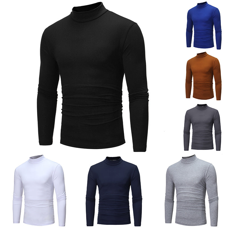 Playera Térmica de Cuello Alto para Hombre Algodón