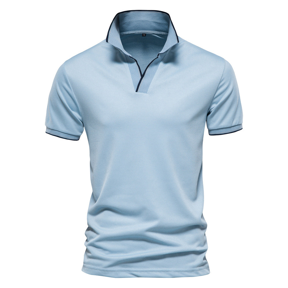 Polo Cuello V Slim Fit para Hombre Tela Waffle