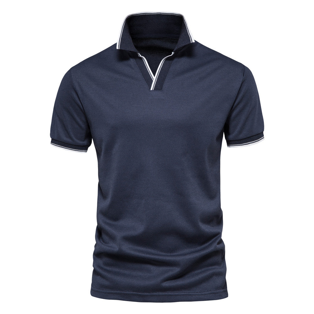 Polo Cuello V Slim Fit para Hombre Tela Waffle