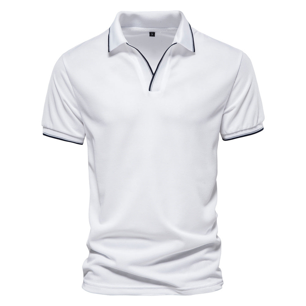 Polo Cuello V Slim Fit para Hombre Tela Waffle