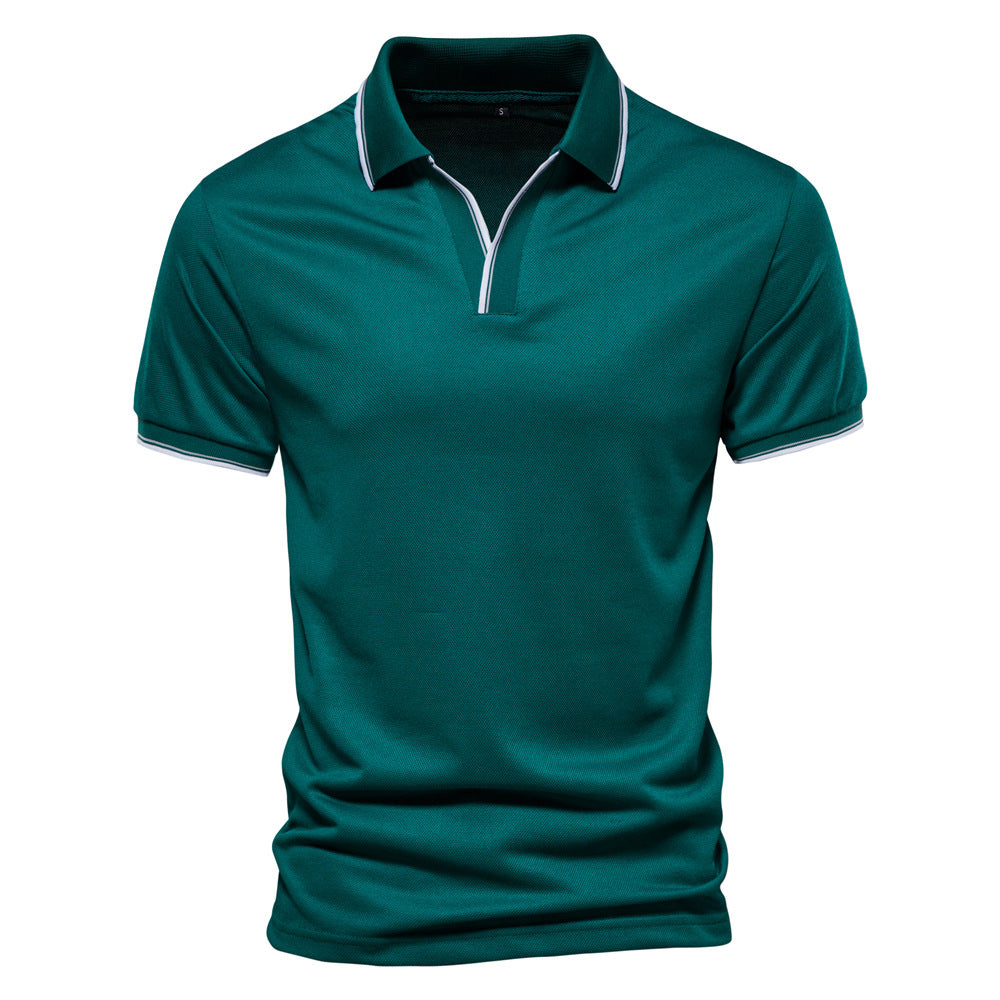 Polo Cuello V Slim Fit para Hombre Tela Waffle