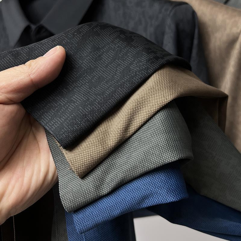 Polo de Seda Fría Manga Corta para Hombre con 3 Botones