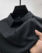 Polo de Seda Fría Manga Corta para Hombre con 3 Botones