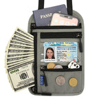 Porta Pasaporte de Cuello con Bloqueo RFID