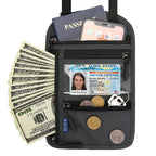 Porta Pasaporte de Cuello con Bloqueo RFID