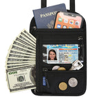 Porta Pasaporte de Cuello con Bloqueo RFID