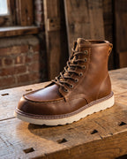 Raimondo Ankle Leather Moc-Toe Boot