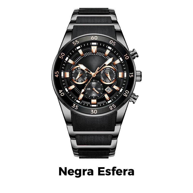Reloj de Cuarzo para Hombre Multifunción Acero