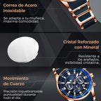 Reloj de Cuarzo para Hombre Multifunción Acero