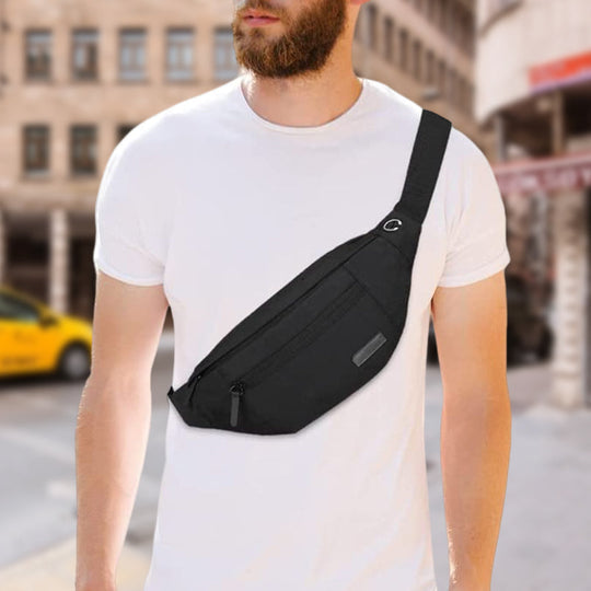 Riñonera Grande para Hombre Tipo Bandolera