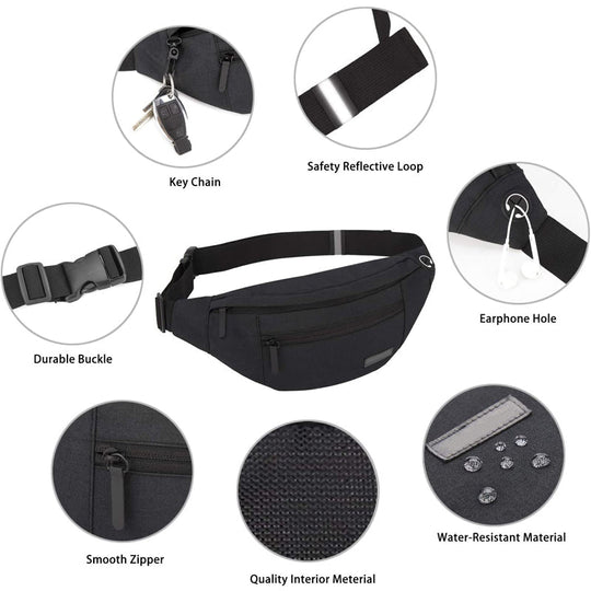 Riñonera Grande para Hombre Tipo Bandolera