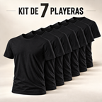 Pack 7 Playeras para Hombre – Ultraligeras y Secado Rápido (Blanco o Negro)