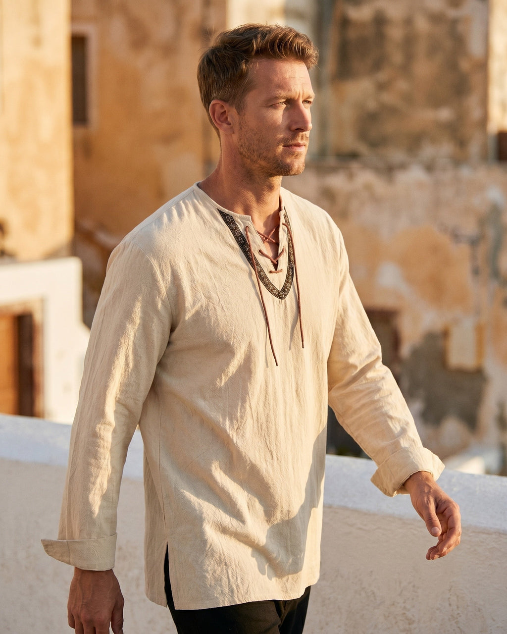 Romano Cotton Blend Linen Shirt