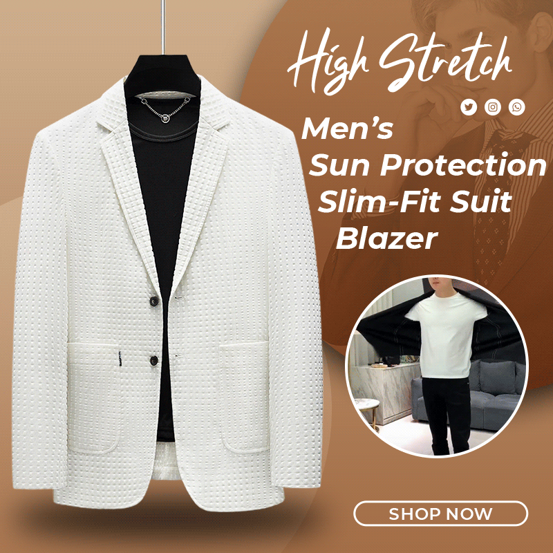 Saco Blazer Slim Fit Elástico para Hombre Ultraligero